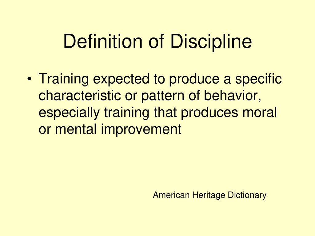 What does discipline mean deals